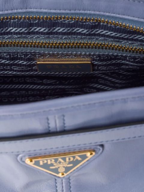 Prada Bonnie large leather handbag - Blue