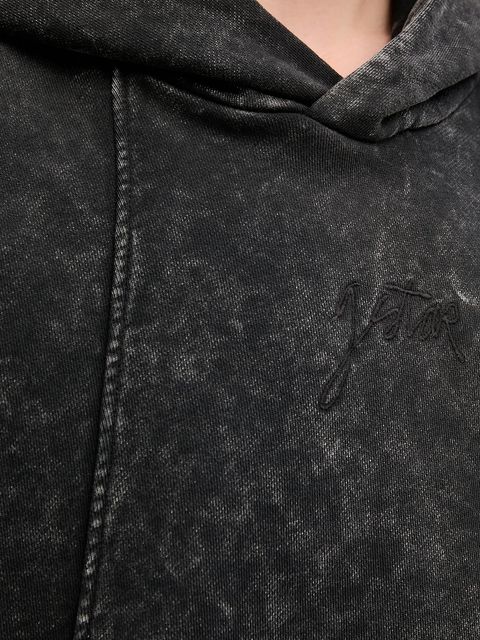 G-Star bluza bawełniana damska kolor czarny z kapturem gładka D27726.D969