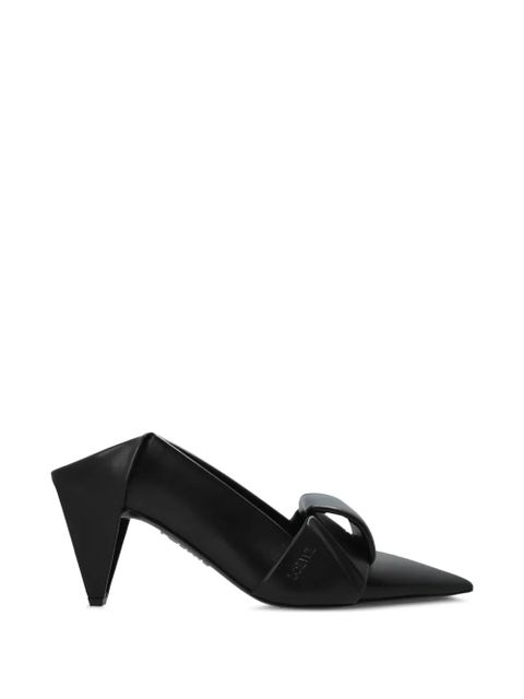 LOEWE Origami pointed-toe leather pumps - Black - zdjęcie produktu nr 1