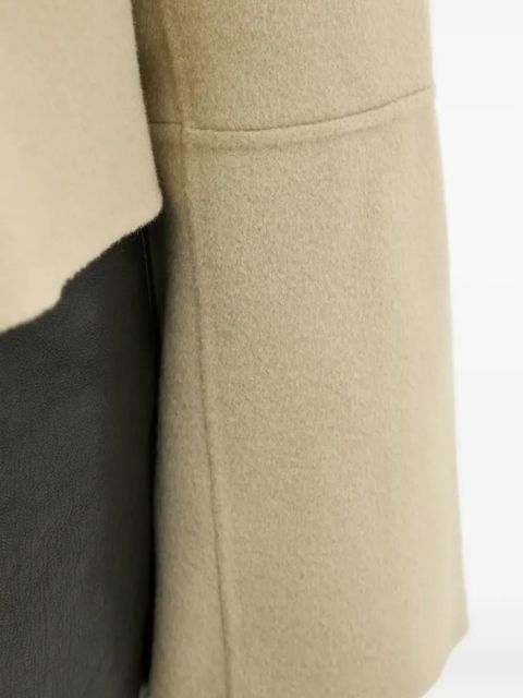 Nanushka oversized-collar top - Neutrals