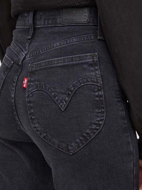 Levi's jeansy RETRO HIGH SKINNY damskie kolor czarny