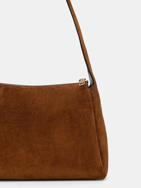 Coach torebka zamszowa Lola kolor brązowy CDD06