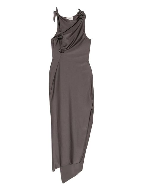 Coperni flower-appliqué midi dress - Grey - zdjęcie produktu nr 1