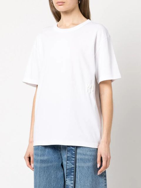 Alexander Wang rubberised-logo cotton T-shirt - White