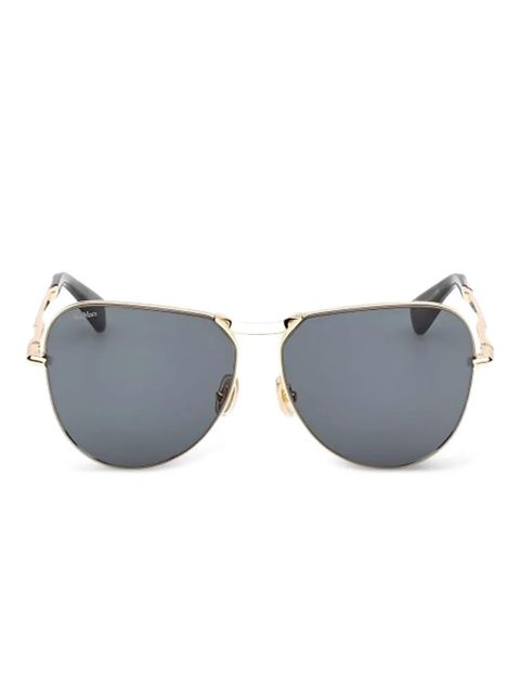 Max Mara Eyewear pilot-frame sunglasses - Gold - zdjęcie produktu nr 1