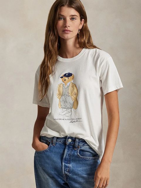 Polo Ralph Lauren t-shirt bawełniany damski kolor biały 211971752 - zdjęcie produktu nr 1