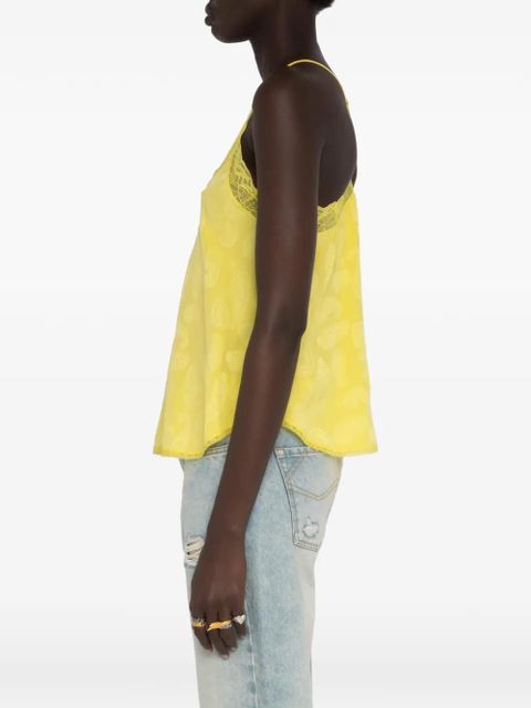Zadig&Voltaire Christy paisley-pattern top - Yellow