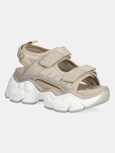 Buffalo sandały Binary Track damskie kolor beżowy na platformie 1602297-BEI - zdjęcie produktu nr 1