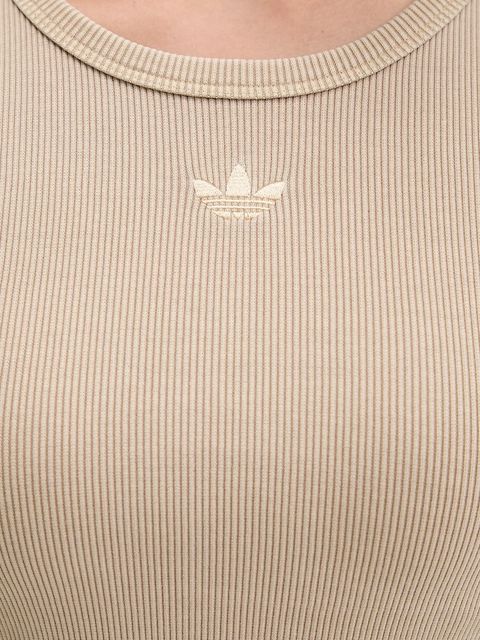 adidas Originals t-shirt Rib Tee damski kolor beżowy JW3577