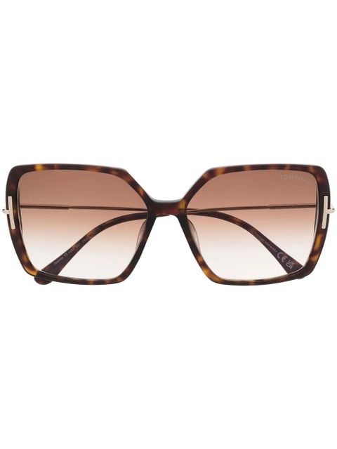TOM FORD Eyewear oversize square-frame sunglasses - Brown - zdjęcie produktu nr 1