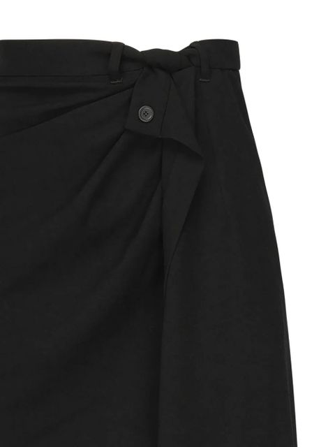 Balenciaga knotted-detail maxi skirt - Black