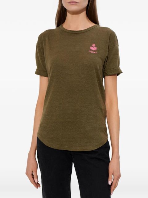 MARANT ÉTOILE Koldia logo-print T-shirt - Green