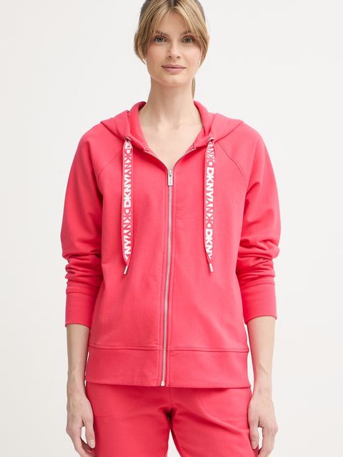 DKNY bluza rozpinana z kapturem damska bawełniana - zdjęcie produktu nr 1