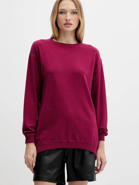 Silvian Heach sweter BENITEZ damski kolor bordowy GPA25553MA - zdjęcie produktu nr 1