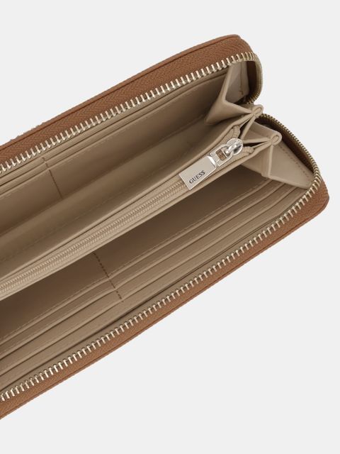 Guess portfel LAUREL damski kolor brązowy SWZG74 59146