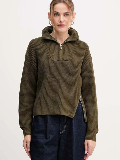 OUI sweter damski kolor zielony 94273 - zdjęcie produktu nr 1