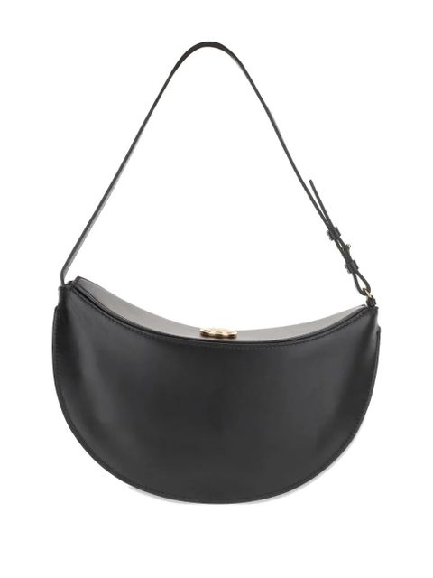 Jacquemus small Oval calfskin leather shoulder bag - Black