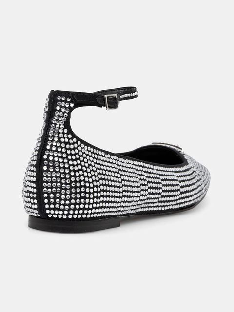 Guess baleriny LEVVISE kolor srebrny FLPLVS SAT02