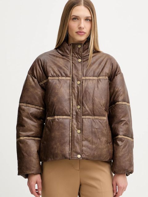 Guess kurtka GIPSY kolor brązowy zimowa oversize W5BLAE W0450 - zdjęcie produktu nr 1