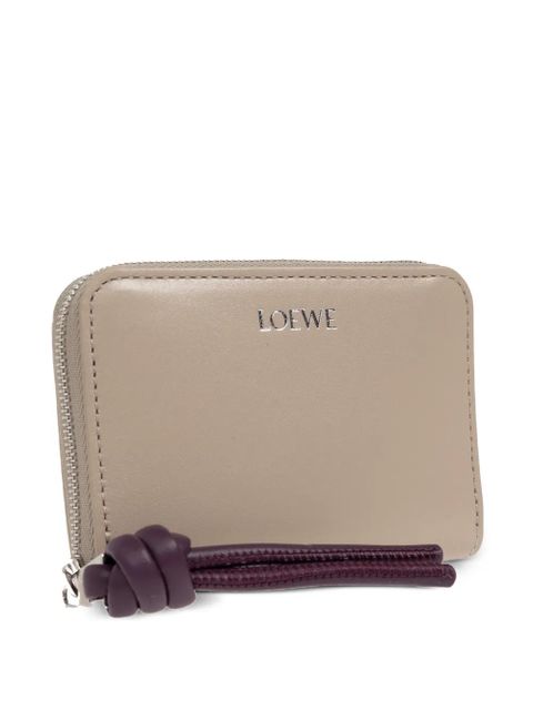 LOEWE knot-detail zip-fastening wallet - Neutrals