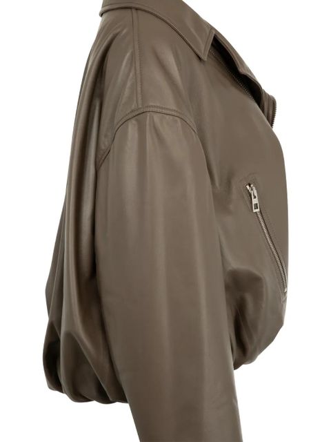 LOEWE belted biker jacket - Brown - zdjęcie produktu nr 2