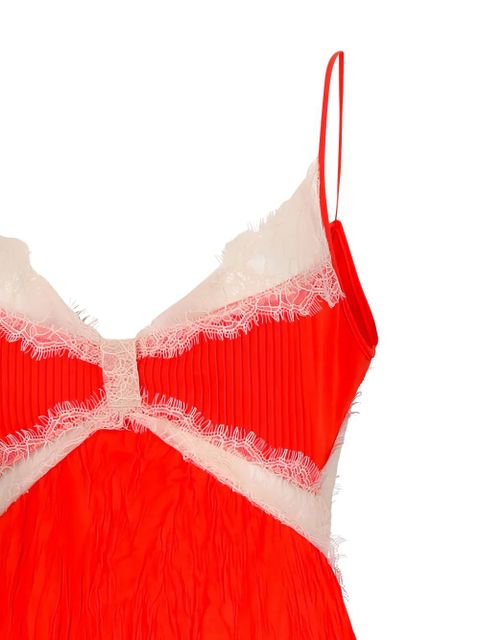 Blumarine lace pleated dress - Red