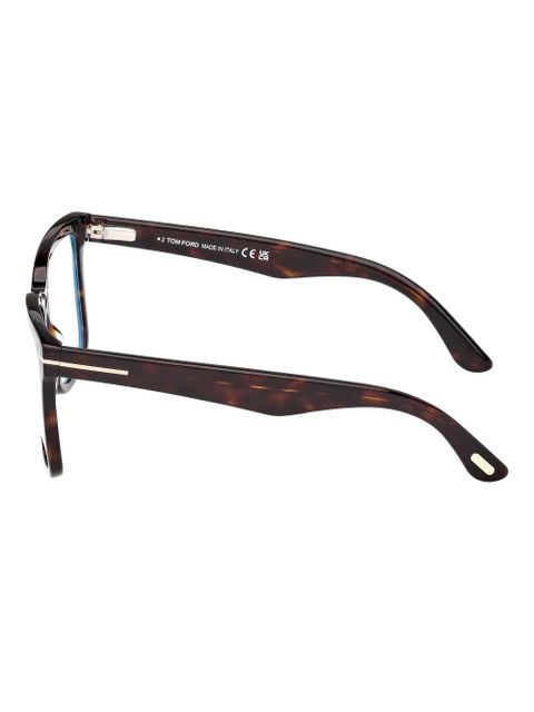 TOM FORD Eyewear tortoiseshell square clip-on glasses - 052 CLIP - zdjęcie produktu nr 2