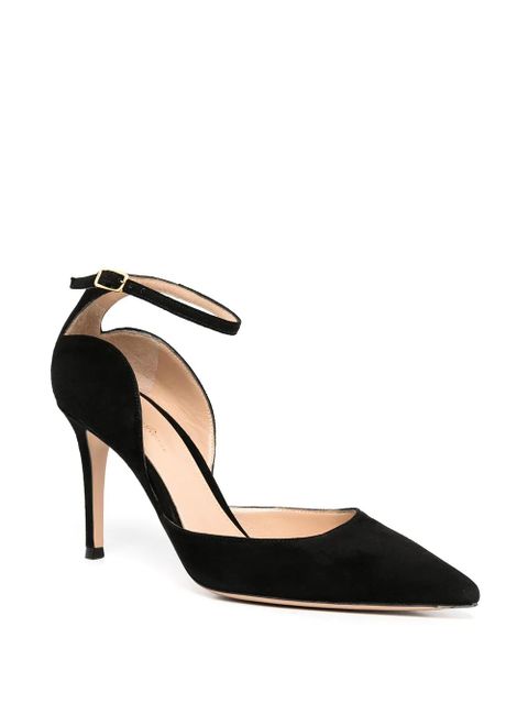 Gianvito Rossi Hayette 85mm suede pumps - Black - zdjęcie produktu nr 2