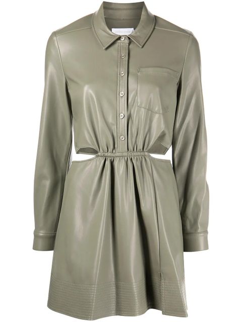 Simkhai faux-leather cut-out dress - Green - zdjęcie produktu nr 1