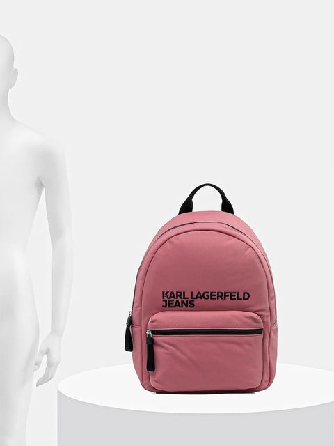 Karl Lagerfeld Jeans plecak kolor różowy duży gładki A4W30294