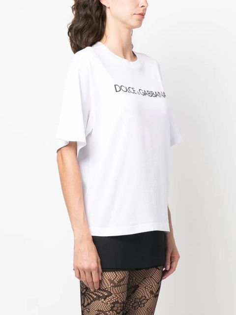 Dolce & Gabbana DNA logo-print cotton T-shirt - White