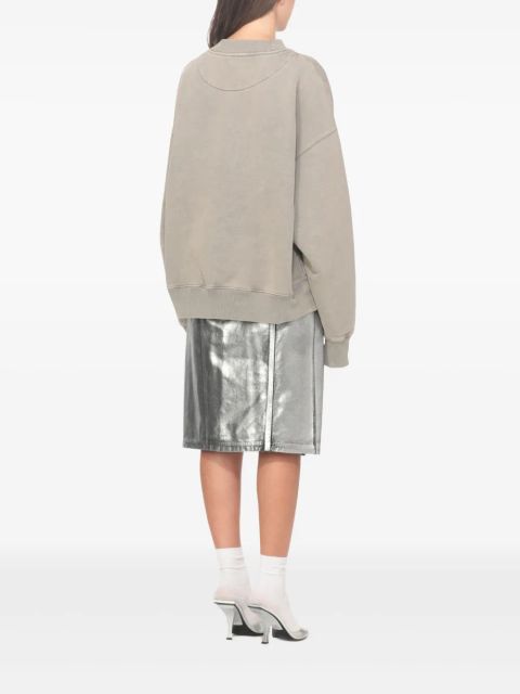 The Attico logo-embroidered sweatshirt - Neutrals