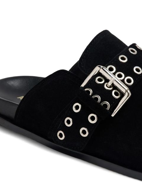 ALOHAS Halia eyelet-embellished mules - Black