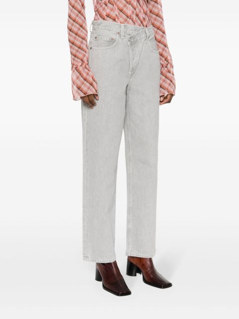 AGOLDE Criss Cross high-waist straight-leg jeans - Grey
