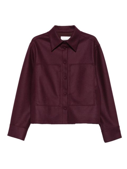 Jil Sander long-sleeve wool shirt - Red - zdjęcie produktu nr 1