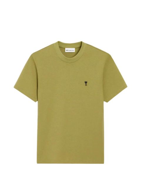 AMI Paris crew-neck logo T-shirt - Green - zdjęcie produktu nr 1