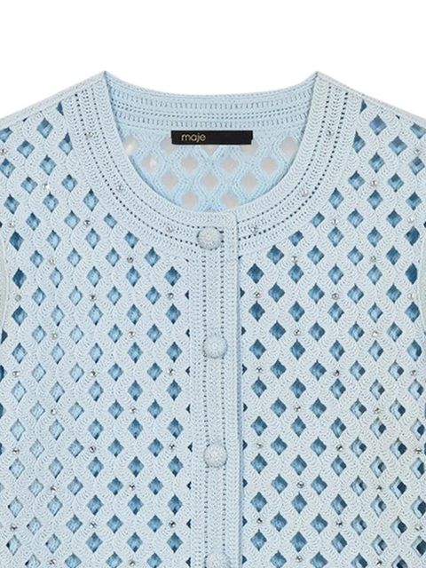 Maje openwork buttoned cardigan - Blue - zdjęcie produktu nr 2
