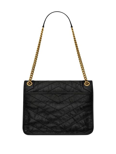 Saint Laurent Niki logo-lettering shoulder bag - Black - zdjęcie produktu nr 2