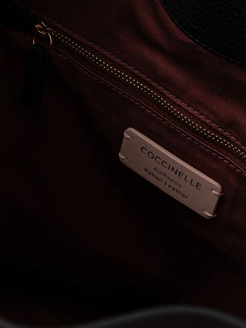 Coccinelle torebka skórzana kolor czarny E1.TFK.23.01.01 - zdjęcie produktu nr 2