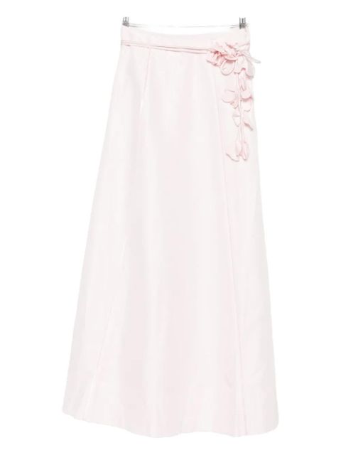 Aje floral-embellished midi skirt - Pink