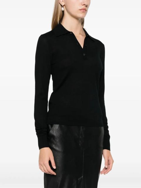 PINKO Liquoroso polo top - Black