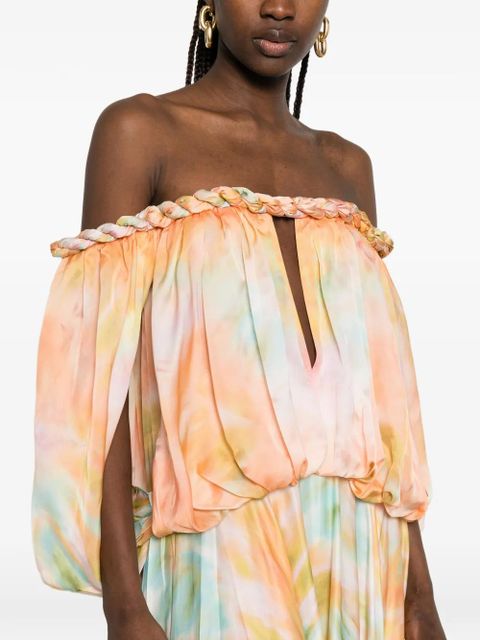 ZIMMERMANN Luna twist midi dress - Orange