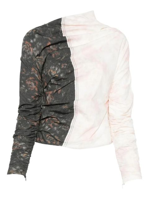 GANNI gathered panelled blouse - Neutrals - zdjęcie produktu nr 1