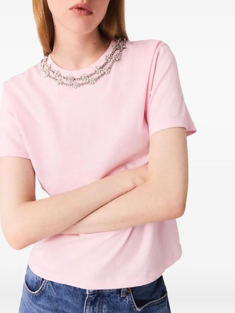 Maje short-sleeve jewel neck T-shirt - Pink - zdjęcie produktu nr 2