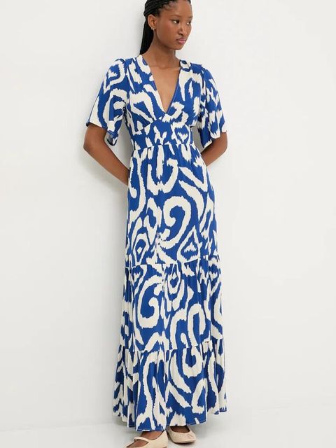 Answear.LAB sukienka kolor niebieski maxi rozkloszowana - zdjęcie produktu nr 1