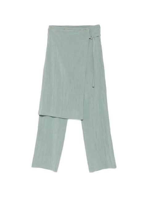 Alysi layered wrap-design trousers - Grey - zdjęcie produktu nr 1