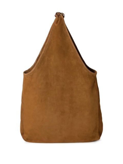 Miu Miu tassel-detail suede tote bag - Brown