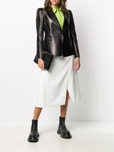 Valentino Garavani single-breasted leather blazer - Black - zdjęcie produktu nr 2