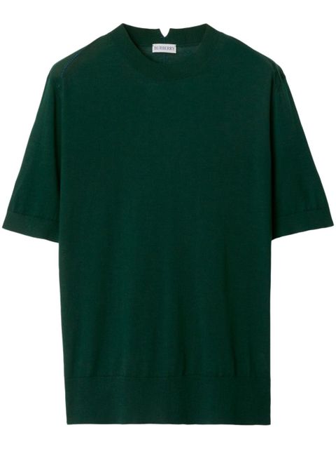 Burberry drop-shoulder wool knitted top - Green - zdjęcie produktu nr 1