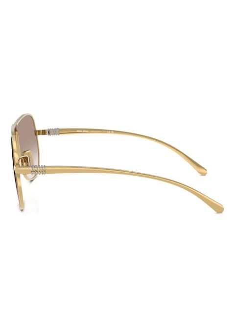 Miu Miu Eyewear geometric sunglasses - Gold